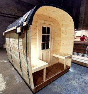 Camping POD Glamping L300 B230cm 2Räume 45mm Kiefer