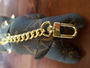 LV Anhänger french Bulldog braun hellbraun neu