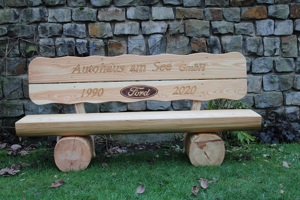 Gartenbank mit Gravur. Hochzeitsgeschenk. Bild 9