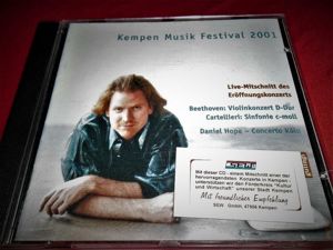 Antonio Casimir Cartellieri Kempen Musik Festival 2001 CD Groß Geburtstagkarte 22x30cm. Bild 1