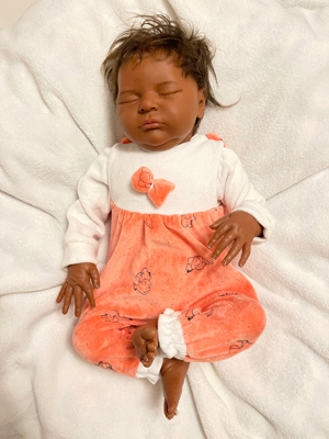 Reborn Laura Bonnie Brown Nackenmarkierung lebensecht Puppe Baby Bild 1