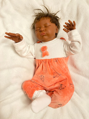 Reborn Laura Bonnie Brown Nackenmarkierung lebensecht Puppe Baby Bild 4