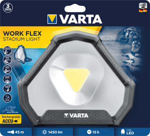 VARTA Work Flex Stadium Light mit Akku Arbeitsleuchte Baustrahler Bild 2