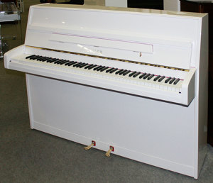 Klavier Seiler 113 weiß poliert, Renner-Mechanik, Baujahr 1980, 5 Jahre Garantie Bild 1