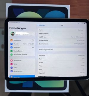 Apple iPad Air (4th Generation) 2020 Wi-Fi + Cellular 256 GB Grün Bild 2
