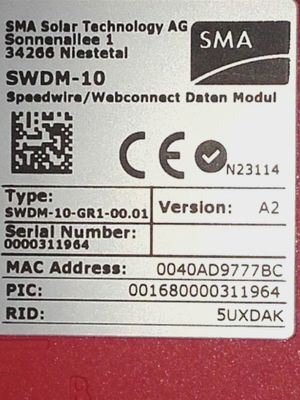 Solar-Wechselrichter SMA SunnyBoy, SB 5000-TL21 mit Speedwire Webconnect SWDM-10 Bild 10