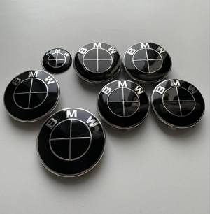 BMW mega Emblem set Logo. Nagelneu schwarz. Hochwertige  Bild 4