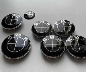 BMW mega Emblem set Logo. Nagelneu schwarz. Hochwertige  Bild 1