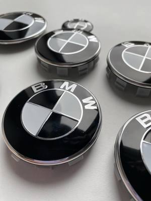 BMW mega Emblem Logo set schwarz nagelneu  Bild 6