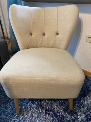 Beigefarbener Sessel zu verkaufen  Bild 1