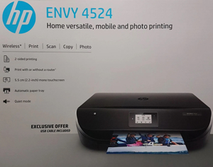 HP ENVY 4524, 3-in-1, WLAN-Drucker, Schwarz Bild 6