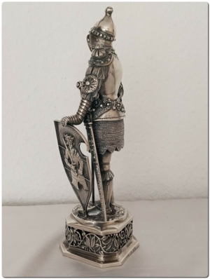 RAR Antik Silber Ritter Figur mit Original Etui  Holland Bild 6