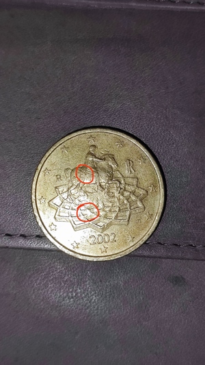 Italienische 50 Cent Münze aus 2002 Bild 1