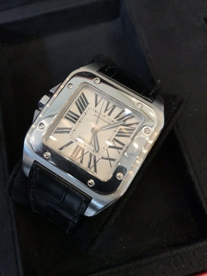 Cartier Santos Uhr Watch Herren 100 XL 2656 2008 Bild 3