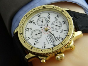 Gigantische LONGINES 6745 CHRONOGRAPH SWISS Automatic Herren Uhr in 18K 750 Gold Bild 4