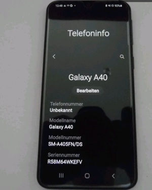 Samsung Galaxy A 40 Duos in black Bild 2