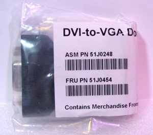 DVI-to-VGA Dongle - Adapter Stecker - PN 51J0248   51J0454 - NEU + OVP Bild 1