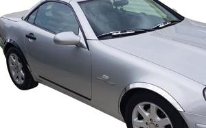 Radlauf Zierleisten Satz für MERCEDES SLK R170 Bj 1996-2004 vorne hinten Radlaufblenden