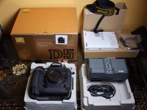Nikon D5 XQD Version, wie fabrikneu, 2260 Auslösungen, Kauf 9.8.2016, OVP, Gar Bild 1