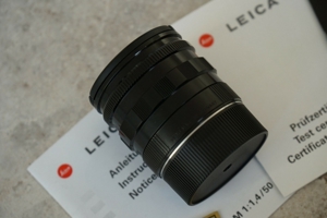 Rare, Leica Summilux M 1,4 50mm. Black paint finish Bild 4