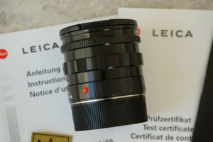 Rare, Leica Summilux M 1,4 50mm. Black paint finish Bild 3