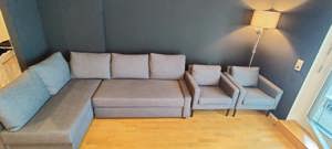 IKEA Sofa + 2x Sessel + extra Kissen  Bild 1