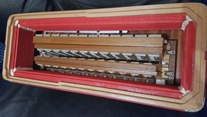 Scandalli Akkordeon Pianoakkordeon, Rot Perlmut,120 Bass Bild 3