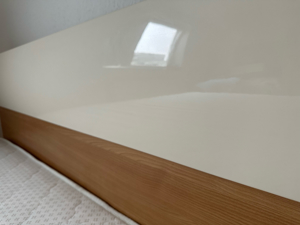 Schlafzimmer 180x200cm mit Matratze Hochglanz Weiß ohne Lattenrost Bild 6