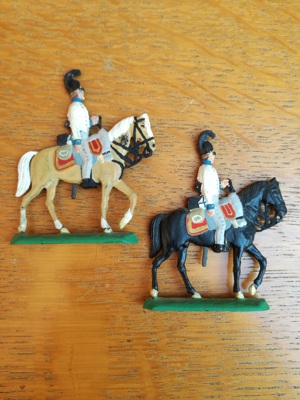 2 Zinnsoldaten Preußische Kürassiere zu Pferd, fein und authentisch bemalt, 1790-1815 Bild 2