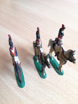 3 Zinnsoldaten Französische Kürassiere zu Pferd, fein und authentisch bemalt, 1790-1815 Bild 3