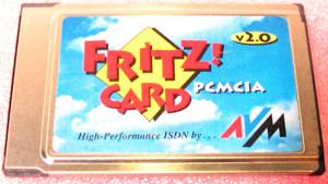 Fritz! Card ISDN PCMCIA V2.0 AVM - ohne Anschlusskabel - sehr guter Zustand Bild 1