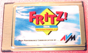 Fritz! Card ISDN PCMCIA V2.0 AVM ohne Anschlusskabel - sehr guter Zustand Bild 1