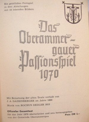 Das Oberammergauer Passionsspiel 1970 Textbuch - Daisenberger - gut erhalten Bild 5