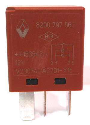 1 Stück - Original Renault Relais Nr. 624 - 8200797561 - V23074-A2701-X15 - 12V Bild 2