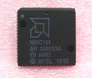 AMD   Intel N80C188 AH 238ES3A - CPU - Microprocessor   Mikroprozessor - 68 pin - 1982