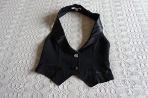 Damen - Vintage - Neckholder - Weste, schwarz, Gr. XS bzw. Gr. 34, Tally Weijl