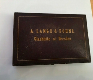 schwere A. Lange & Söhne Glashütte Taschenuhr um 1875, 18kt Bild 9