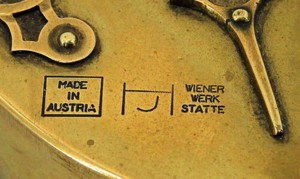 Schreibtischlampe bezeichnet Made in Austria und Wiener Werkstätte Bild 7