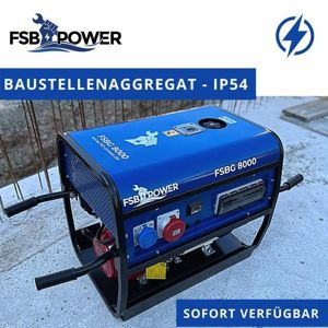 7,5 kVA Stromerzeuger Stromaggregat IP54 - Baustellenaggregat