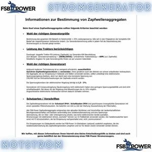30   40   60   80   100 kVA Zapfwellengenerator Notstromaggregat Stromerzeuger Bild 9