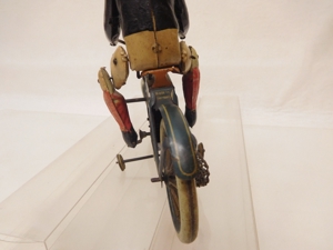 Alter Günthermann Blech Motorradfahrer mit Uhrwerkantrieb Lca.20cm Bild 7