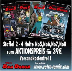 DAN DRIVER Staffel 2 - 4 Hefte No5,No6,No7,No8 zum AKTIONSPREIS für 39 