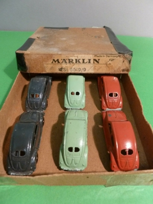 6 Märklin VW Brezelkäfer im Händlerkarton 55199 ca.1939, Guß Bild 6