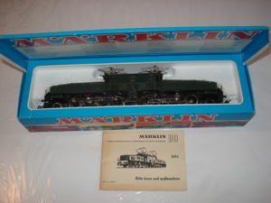 Alte Märklin H0 3015 Elektro-Lokomotive Krokodil ohne OVP 