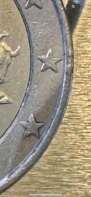Fehlprägung 2 Euro 2002 - "S" Fehlprägung Griechenland mit dezentralen Sternen - Sammlermünze Bild 4