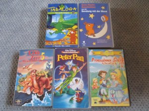 VHS Benjamin Blümchen,Peter Pan,Märchen,Tabaluga 17 Stück