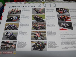Motorrad Rennsport Kalender, 2013 Bradl Moto GP Sammler Bild 3