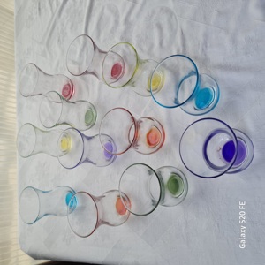 12 Gläser mit farbigem Glasboden Bild 4
