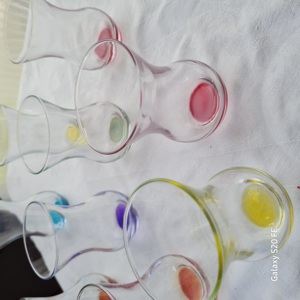 12 Gläser mit farbigem Glasboden Bild 2
