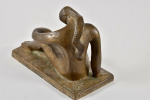 Bronze Figur, sitzender Frauenakt, sign., Joel Martel (1896-1966) Bild 6